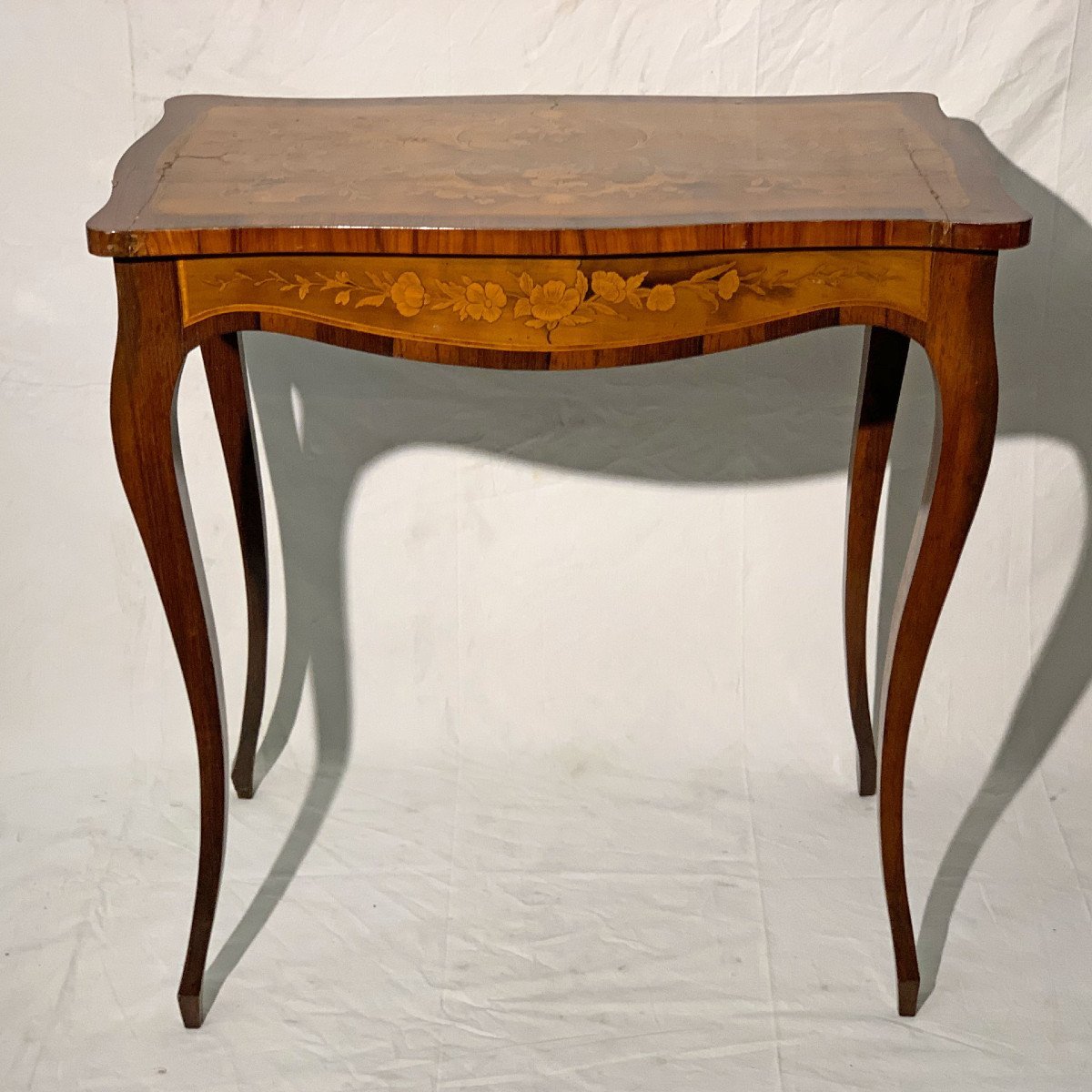 TABLE EN MARQUETE NAPOLÉON III MILIEU 19ème SIÈCLE-photo-5