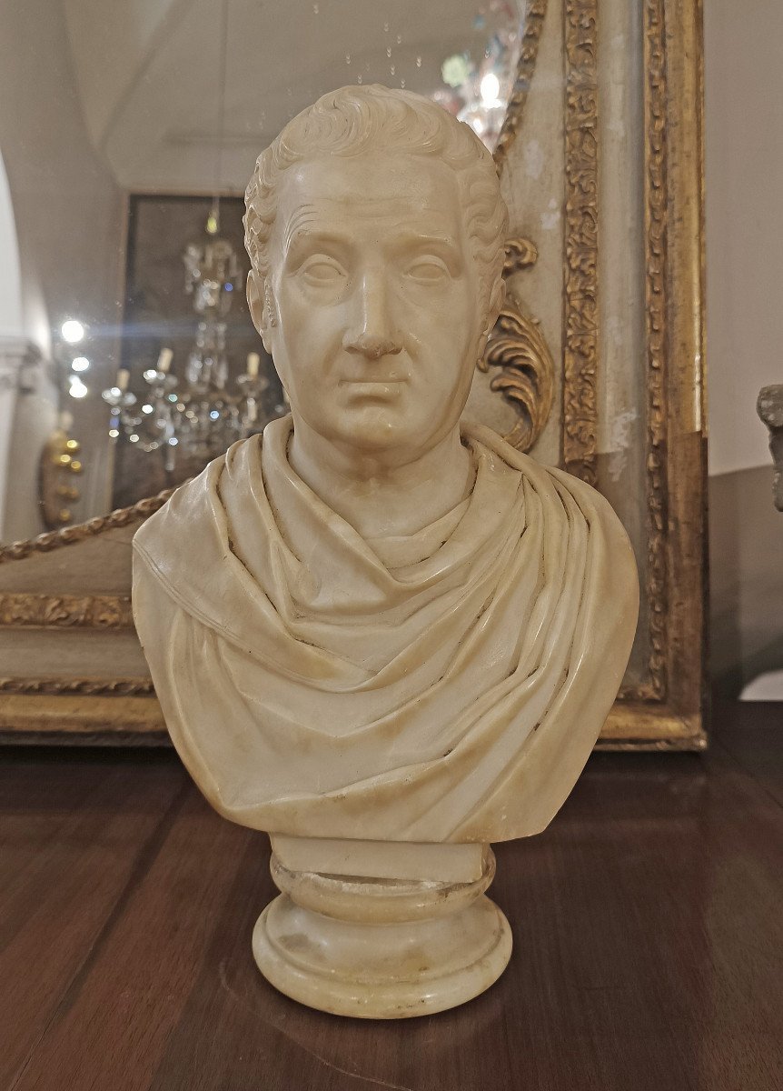 Late 18th Century Marble Bust Of A Roman Senator -photo-2