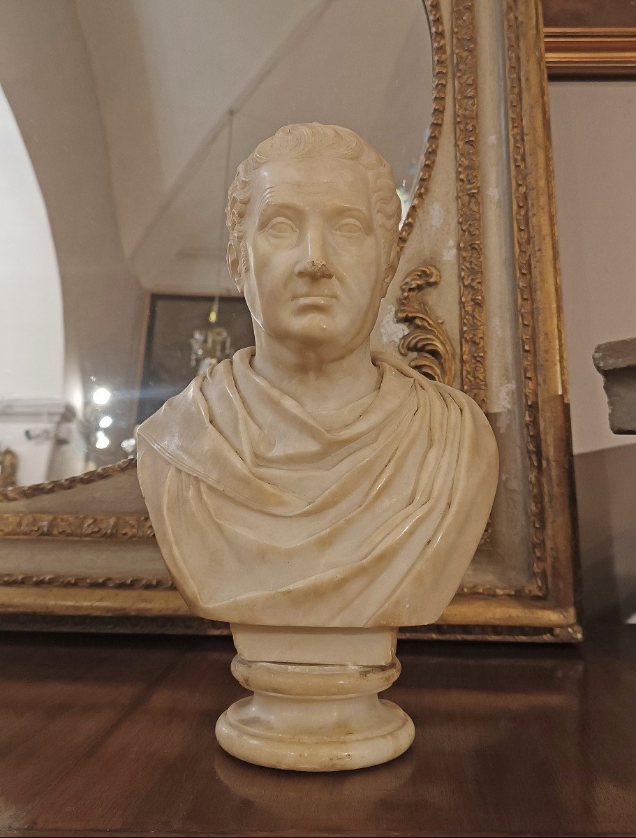 Late 18th Century Marble Bust Of A Roman Senator -photo-6