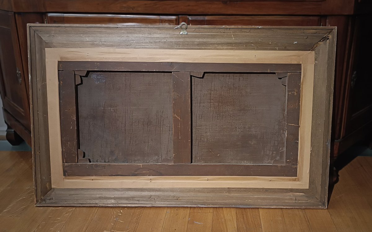 TABLEAU AVEC UNE SCÈNE DE BACCHANALE SECONDE MOITIÉ DU 18ème SIÈCLE-photo-6