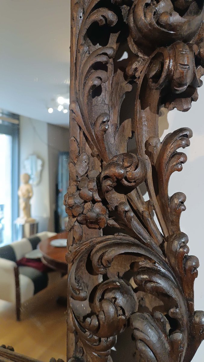 Late 17th Century Louis XIV Mirror In Walnut -photo-3