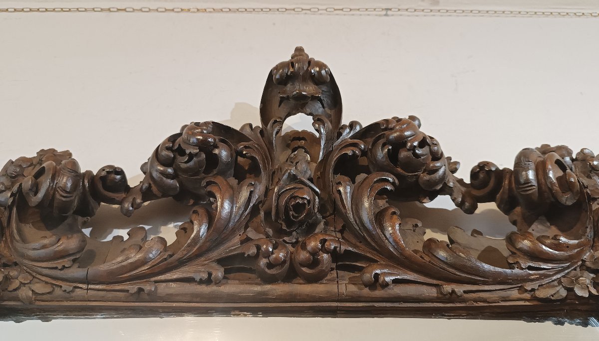 Late 17th Century Louis XIV Mirror In Walnut -photo-6