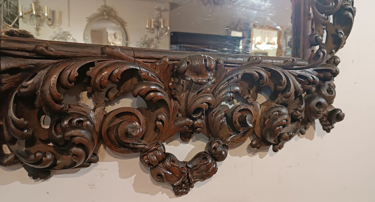 Late 17th Century Louis XIV Mirror In Walnut -photo-7