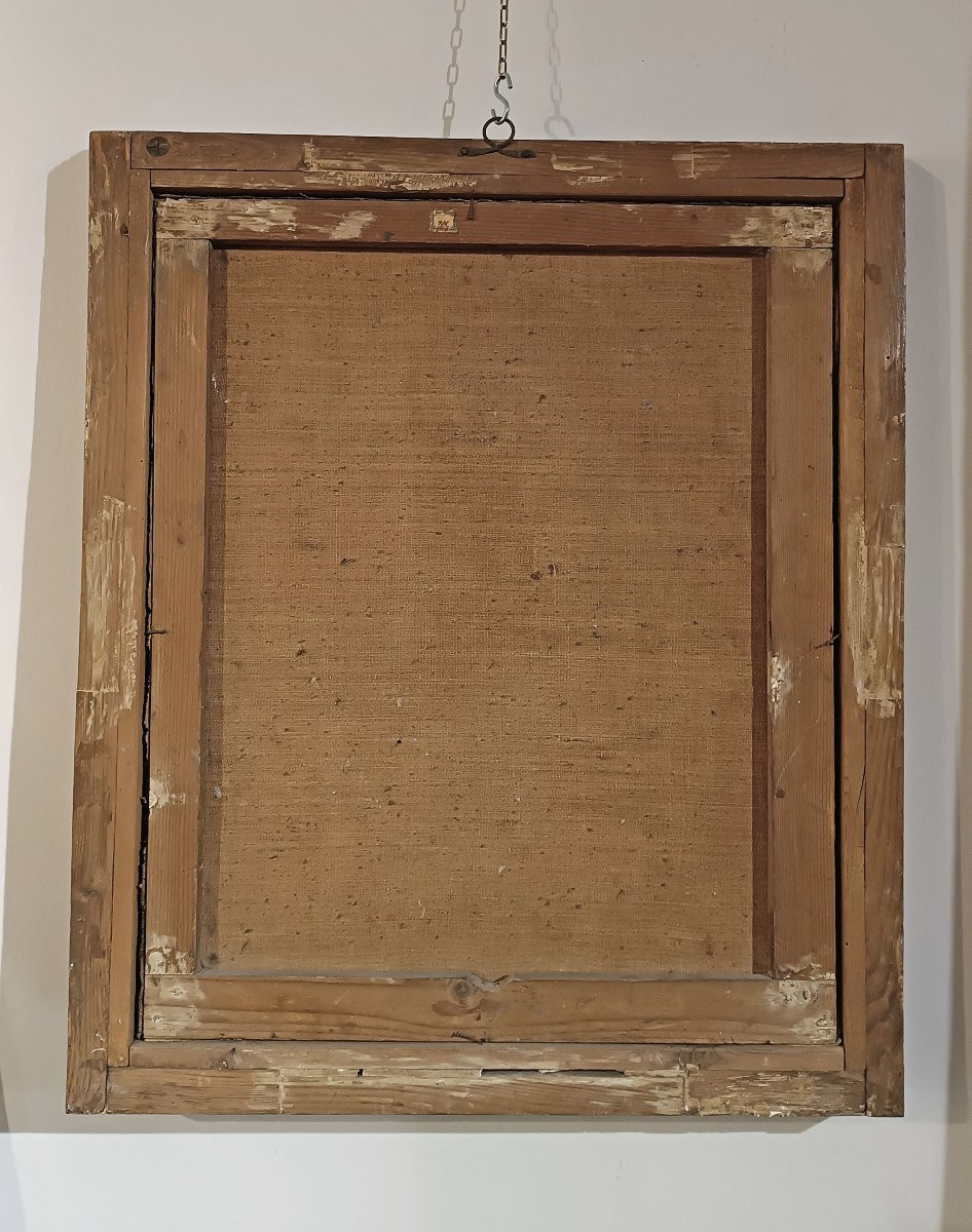 TABLEAU AVEC LA VIERGE ET L'ENFANT FIN DU 18ème SIÈCLE-photo-5