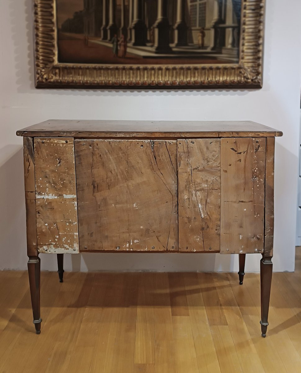 COMMODE LOUIS XVI EN PLACAGE SECONDE MOITIÉ DU 18ème SIÈCLE-photo-4