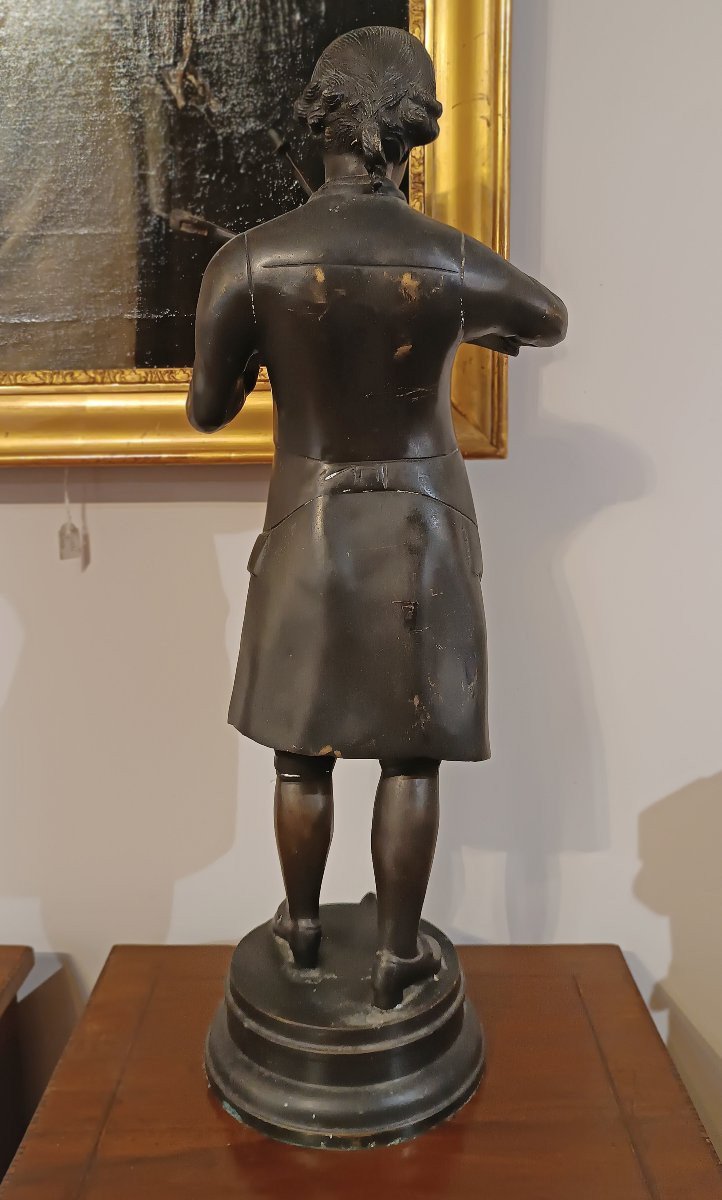 Late 19th Century Bronze Sculpture Portrait Of Mozart -photo-4