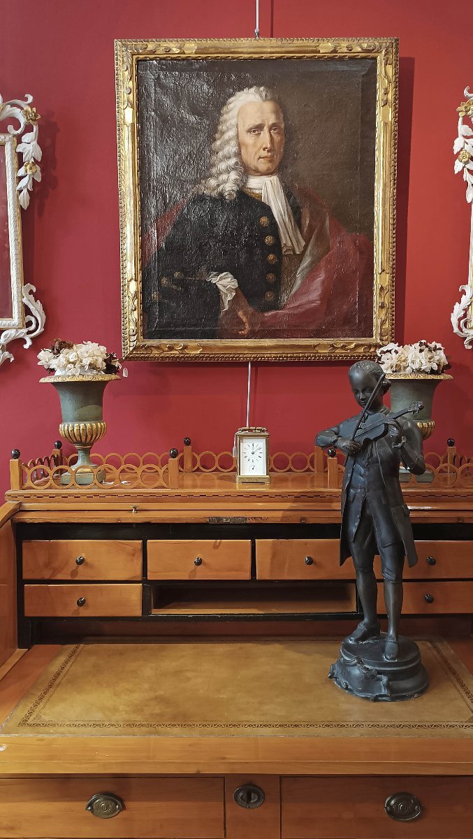 Late 19th Century Bronze Sculpture Portrait Of Mozart -photo-6