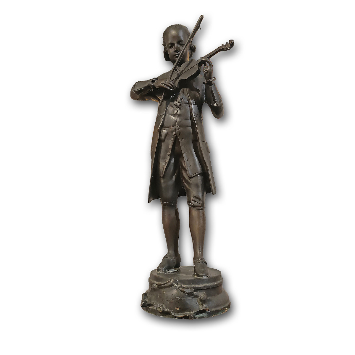 Late 19th Century Bronze Sculpture Portrait Of Mozart 