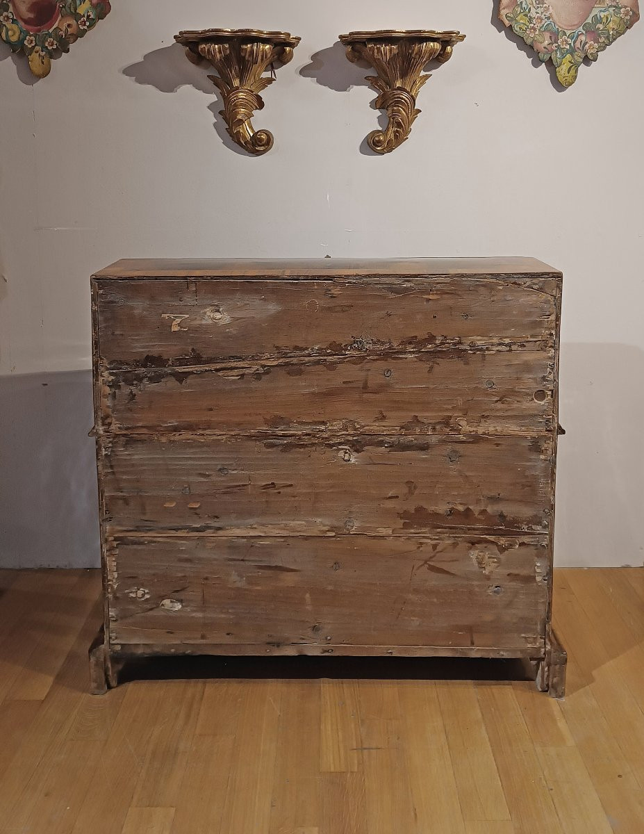 First Half Of The 18th Century Venetian Walnut Folding Cabinet-photo-1