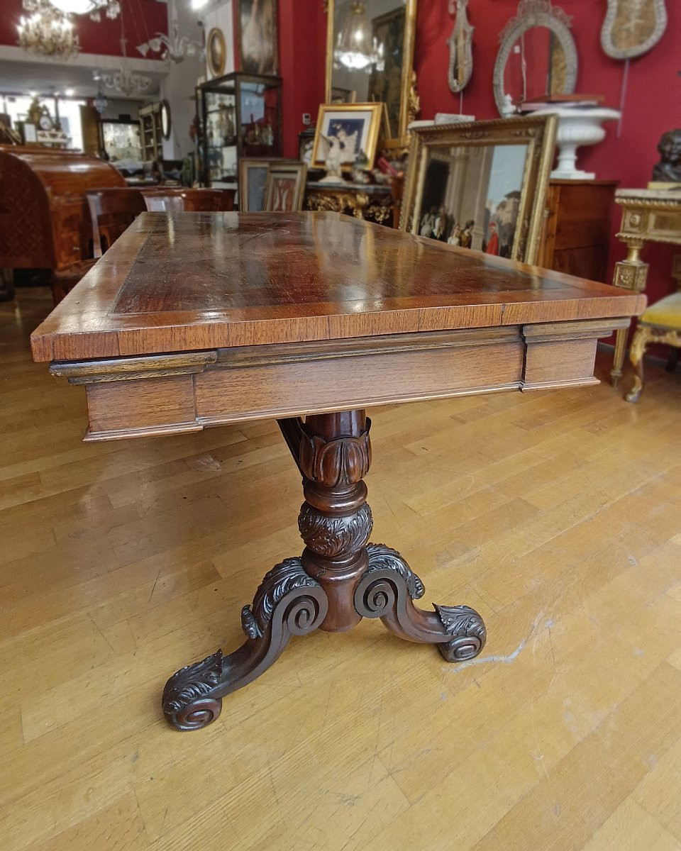 Early 19th Century Charles X Walnut Writing Table-photo-2