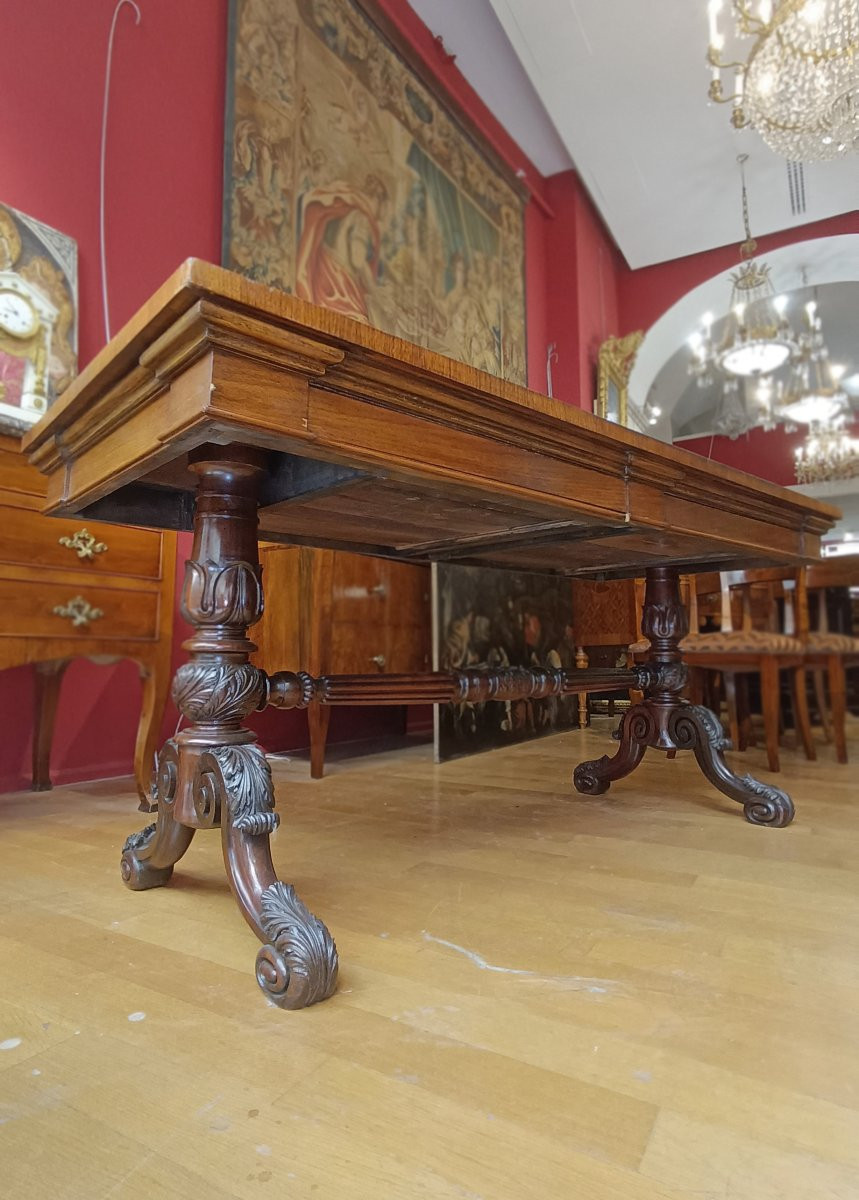 Early 19th Century Charles X Walnut Writing Table-photo-3