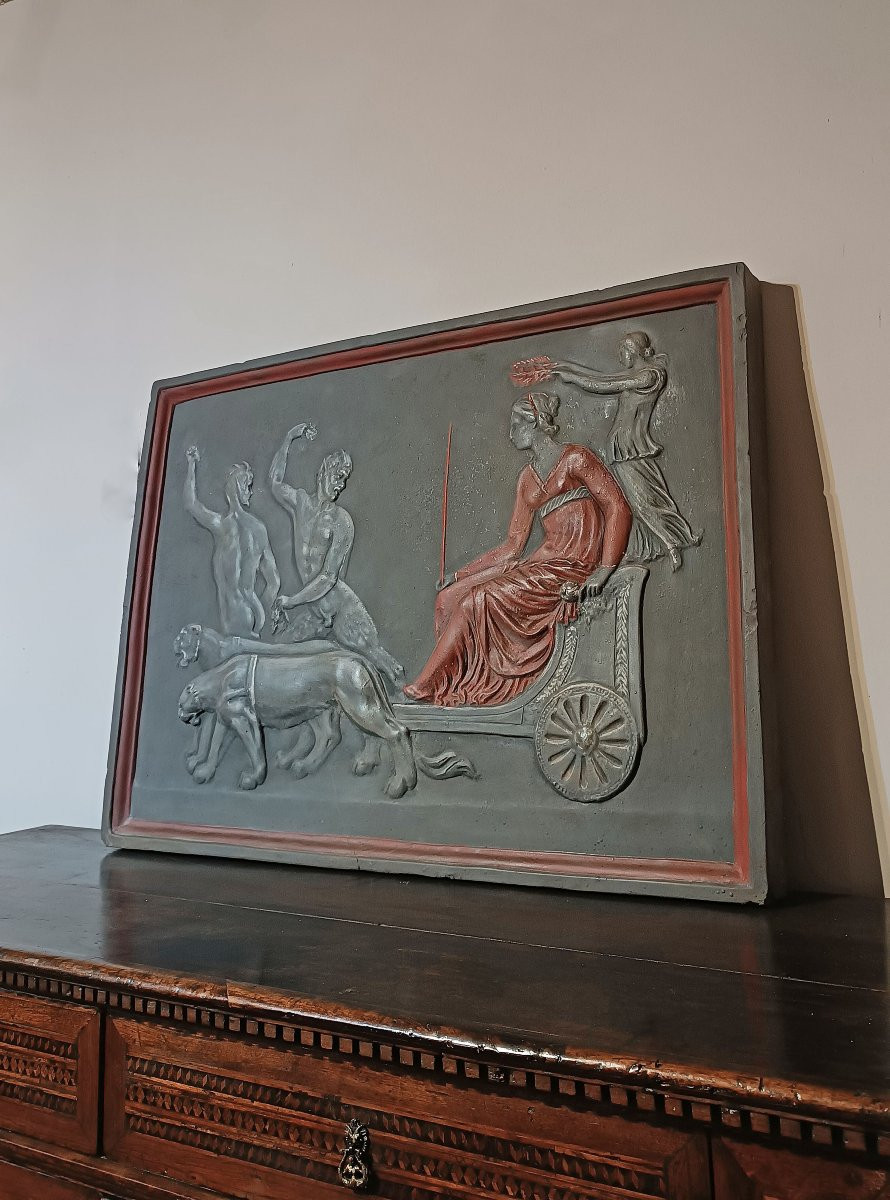 18th Century Stucco Bas-relief With The Triumph Of Ariadne-photo-3