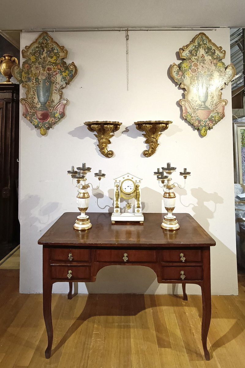 BUREAU LOUIS XV PLAQUÉ MILIEU DU 18ème SIÈCLE-photo-6