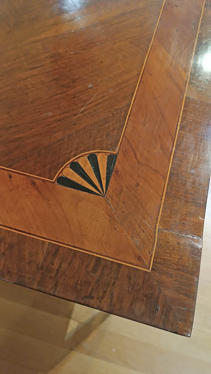 BUREAU NÉOCLASSIQUE À MARQUETERIES FIN DU 18ème SIÈCLE-photo-4