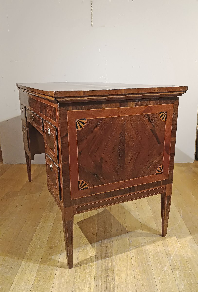 BUREAU NÉOCLASSIQUE À MARQUETERIES FIN DU 18ème SIÈCLE-photo-5