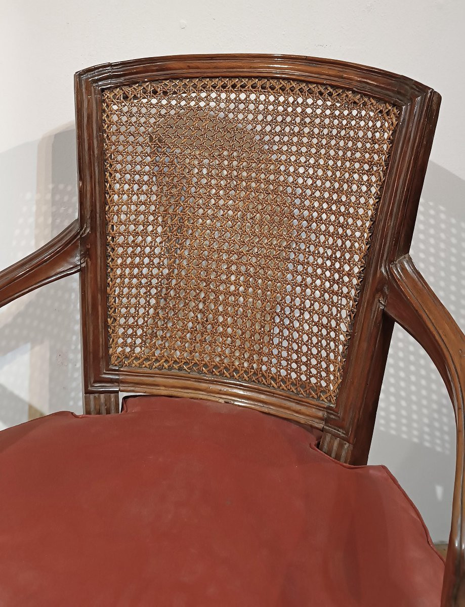 PAIRE DE FAUTEUILS NÉOCLASSIQUES FIN DU 18ème SIÈCLE-photo-4