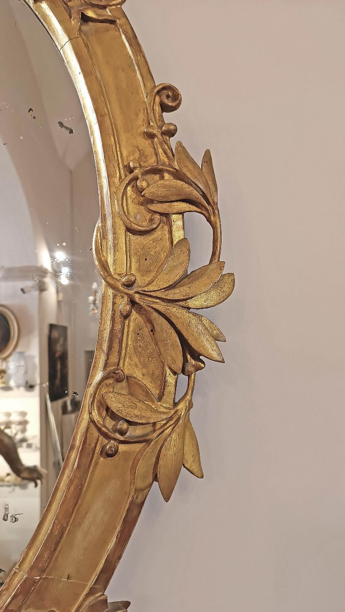 Late 18th Century Neoclassical Gilt Mirror-photo-3