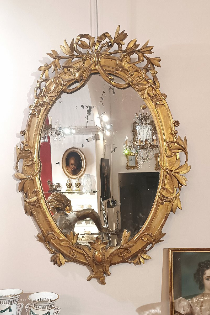 Late 18th Century Neoclassical Gilt Mirror-photo-7