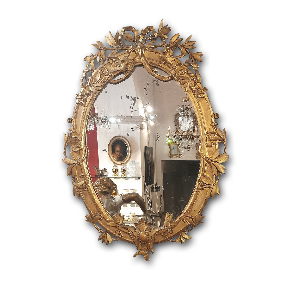 Late 18th Century Neoclassical Gilt Mirror