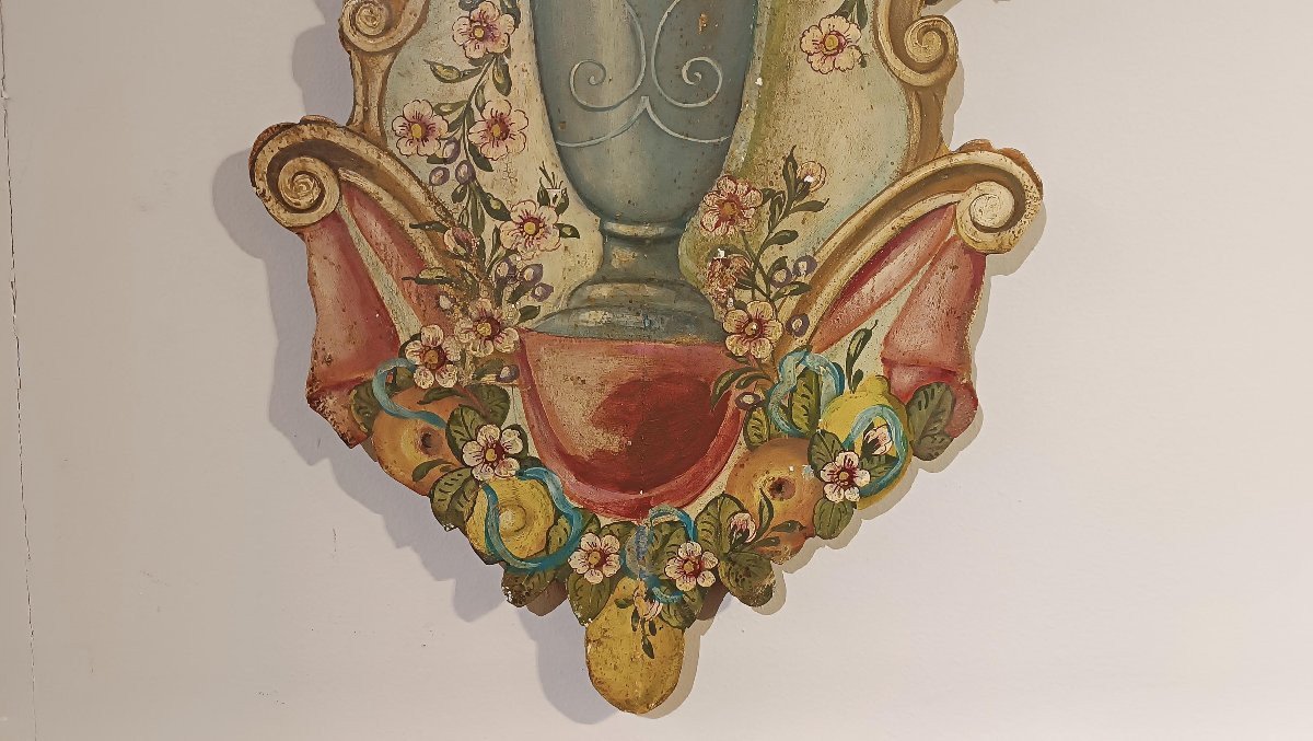 Mid-19th Century Pair Of Painted Panels-photo-2