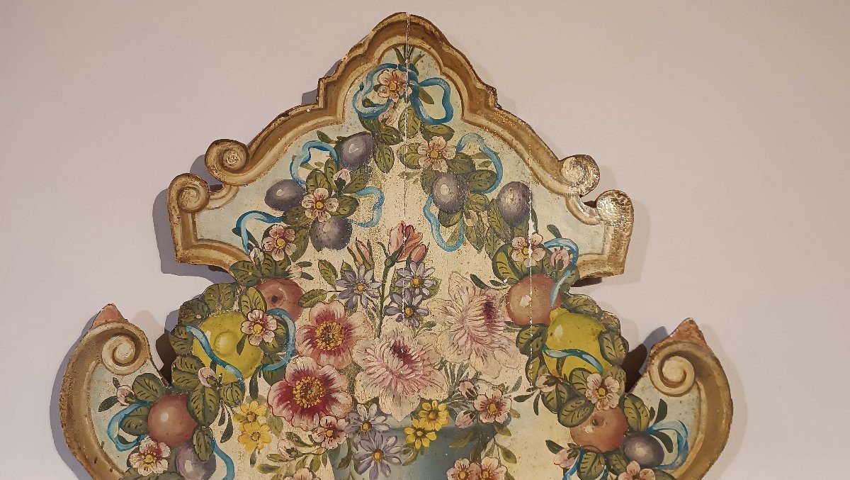 Mid-19th Century Pair Of Painted Panels-photo-3