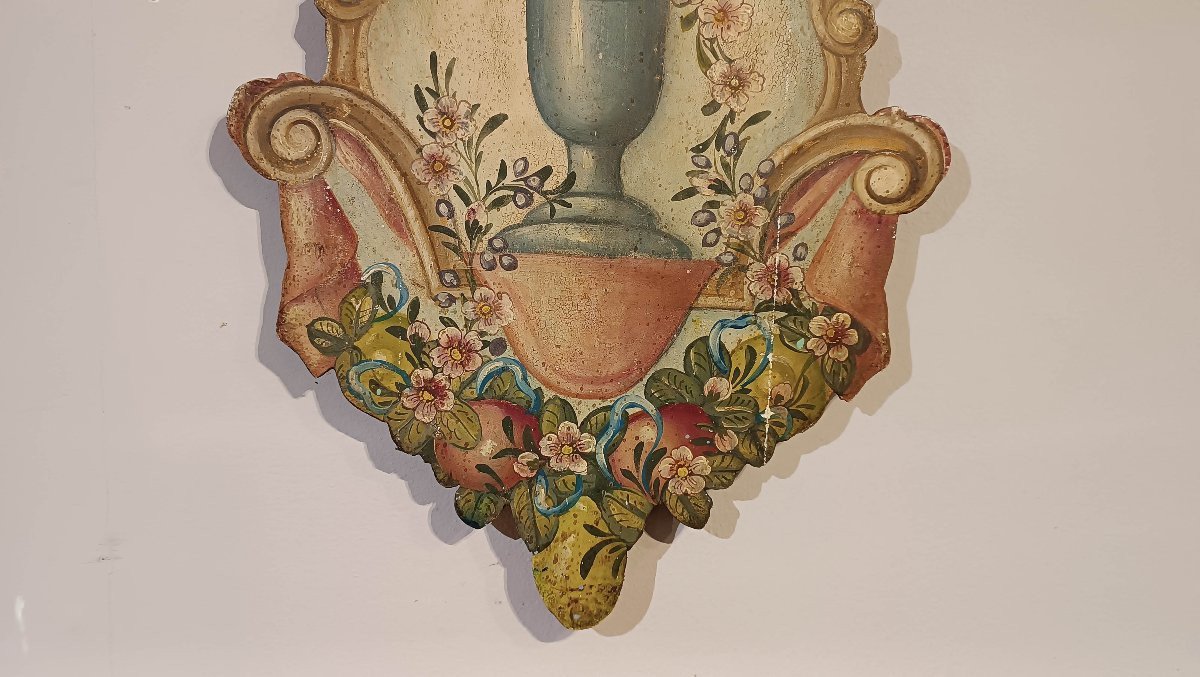 Mid-19th Century Pair Of Painted Panels-photo-5