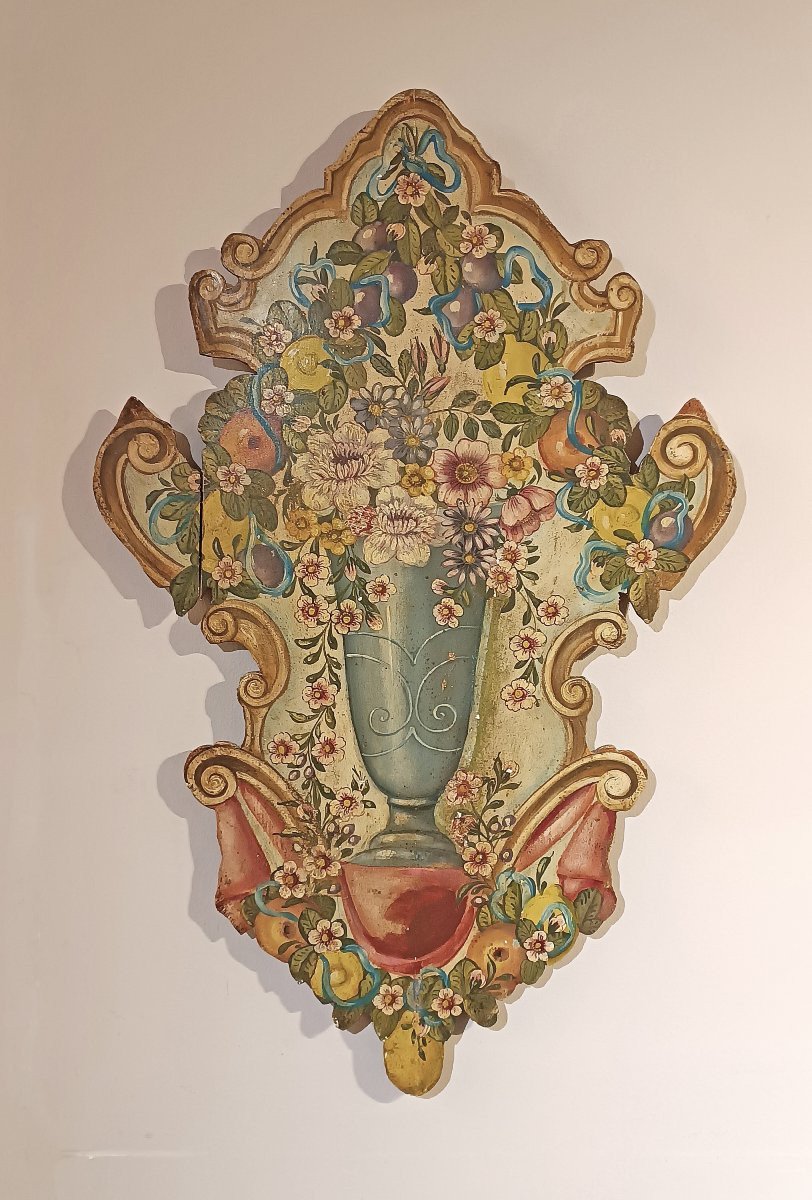 Mid-19th Century Pair Of Painted Panels-photo-7