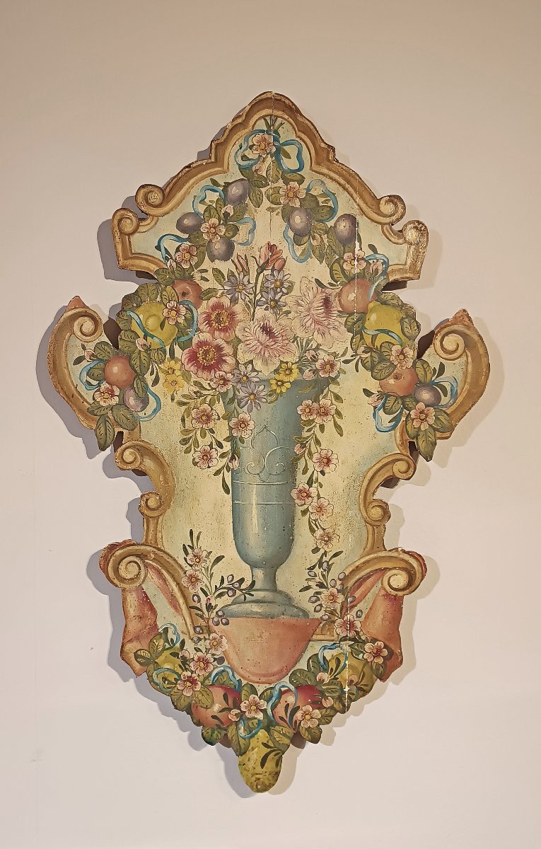Mid-19th Century Pair Of Painted Panels-photo-8