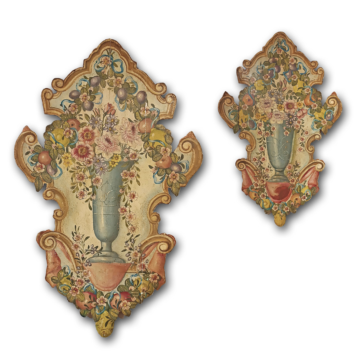 Mid-19th Century Pair Of Painted Panels