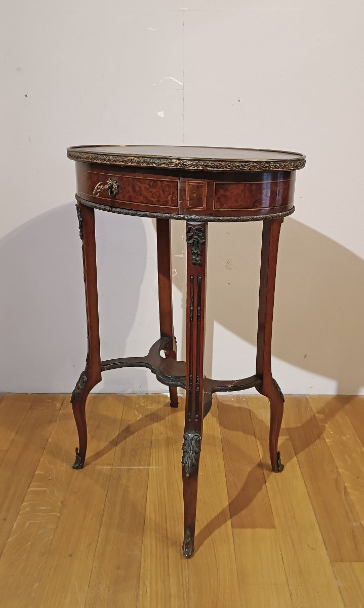Mid-19th Century Napoleon III Inlaid Coffee Table-photo-3