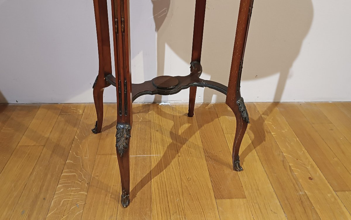 Mid-19th Century Napoleon III Inlaid Coffee Table-photo-3