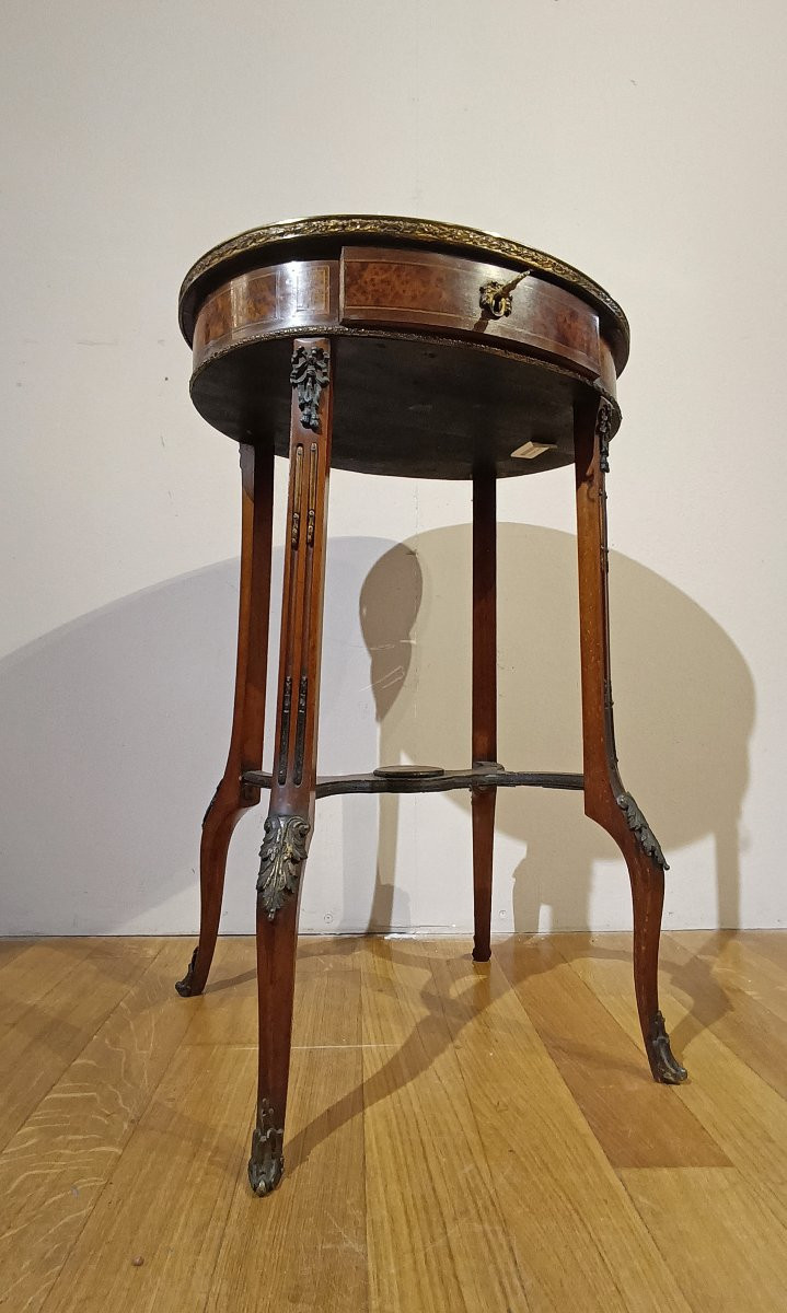 Mid-19th Century Napoleon III Inlaid Coffee Table-photo-5