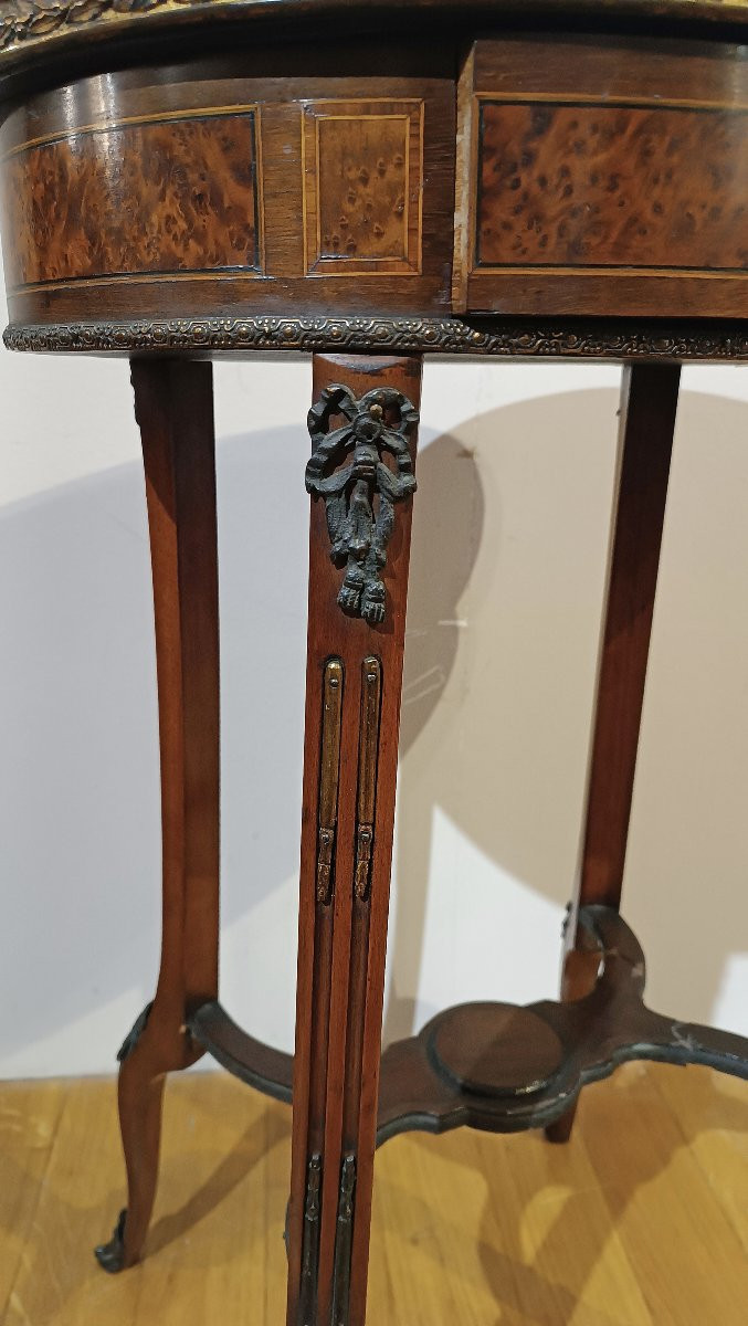 Mid-19th Century Napoleon III Inlaid Coffee Table-photo-7