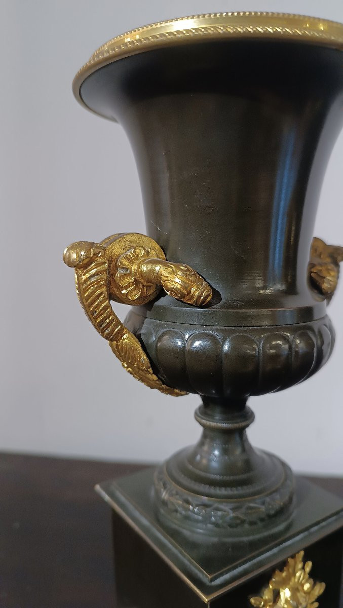 First Half Of The 19th Century Pair Of Charles X Vases-photo-3