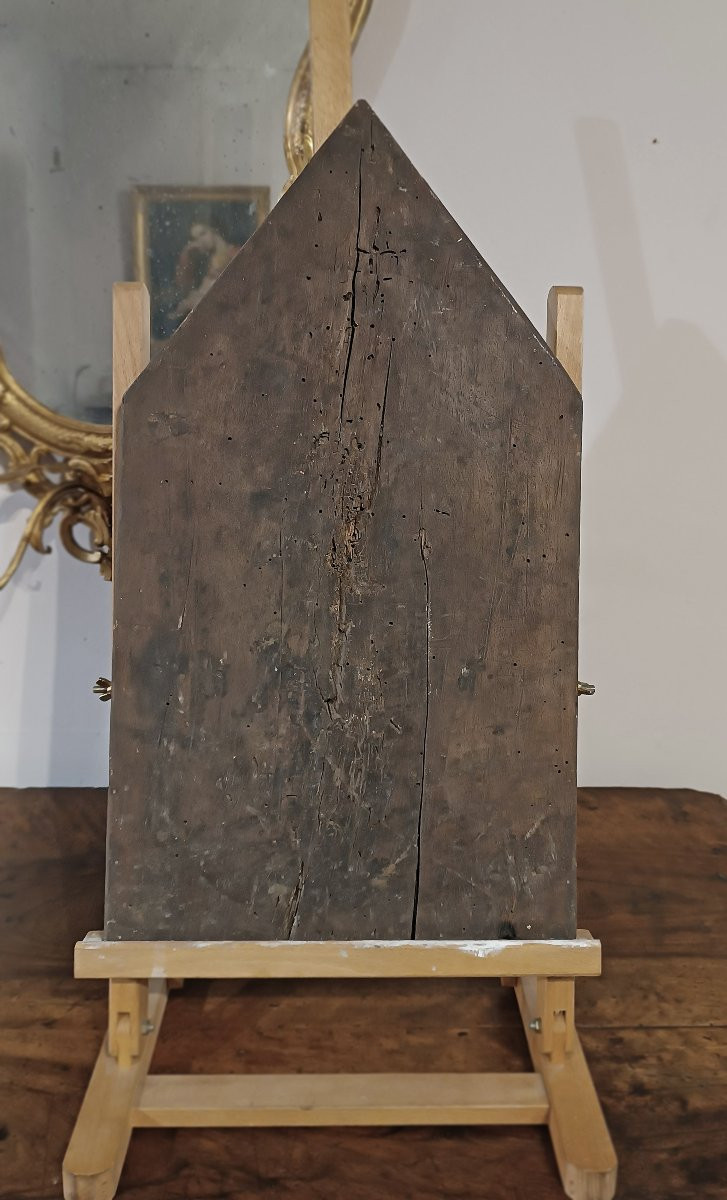 Early 15th Century Painting With Madonna And Child On A Gold Ground-photo-4