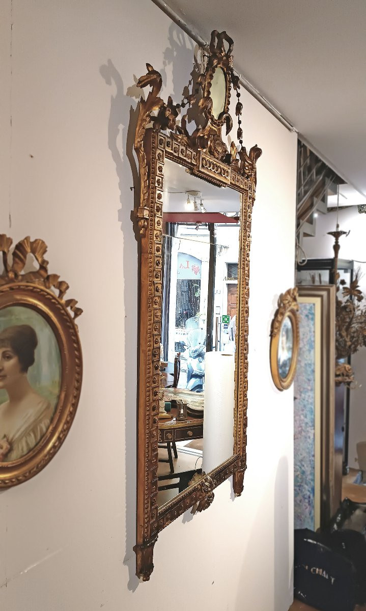 Late 18th Century Gilded Neoclassical Mirror-photo-3