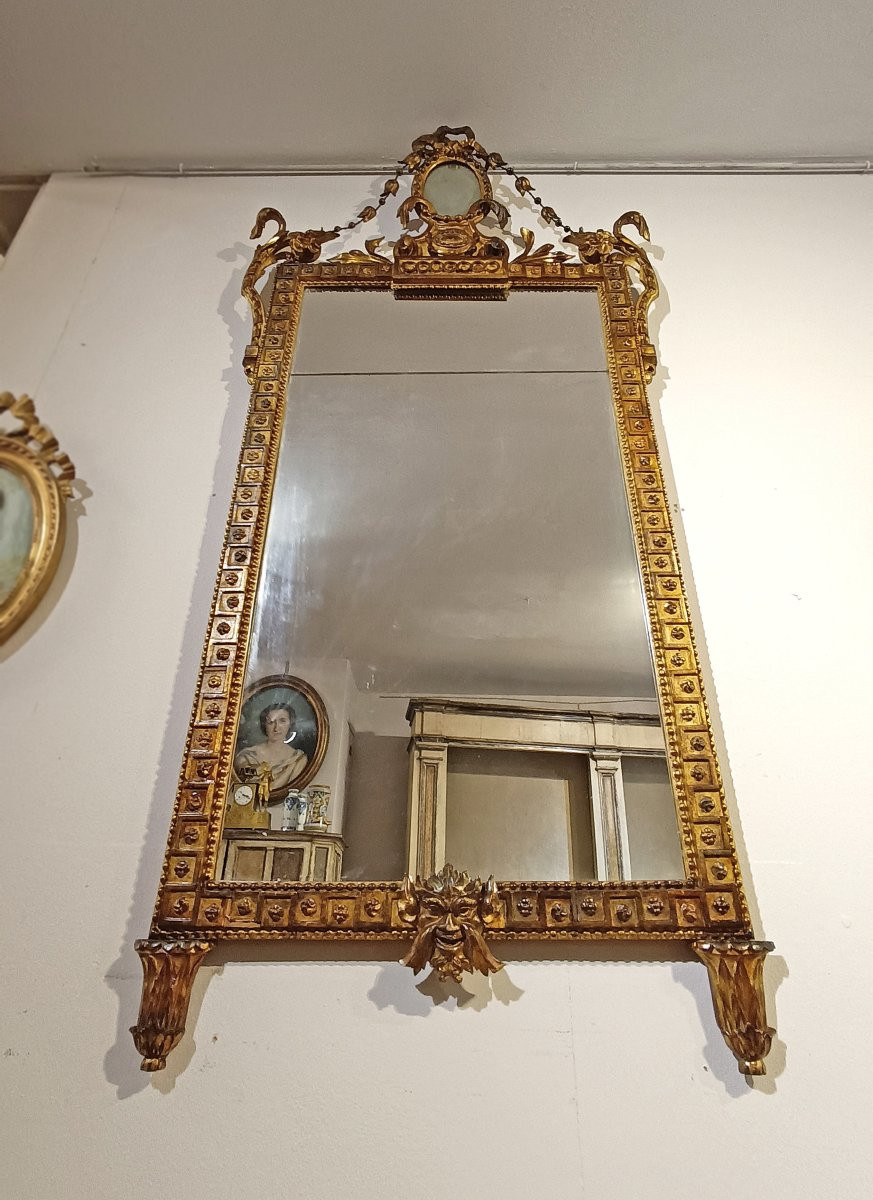 Late 18th Century Gilded Neoclassical Mirror-photo-6