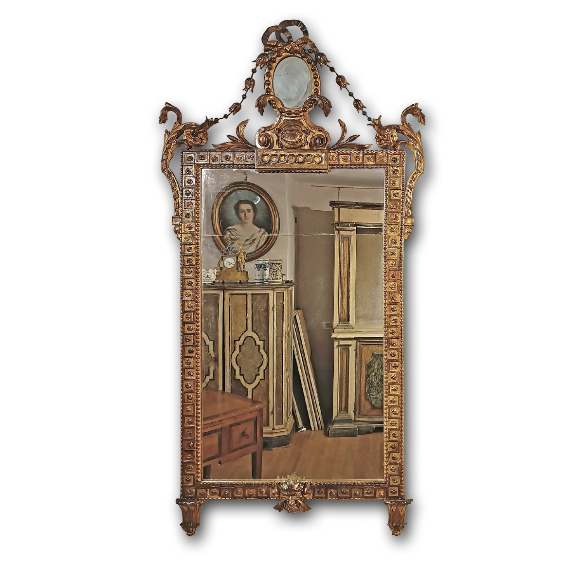 Late 18th Century Gilded Neoclassical Mirror