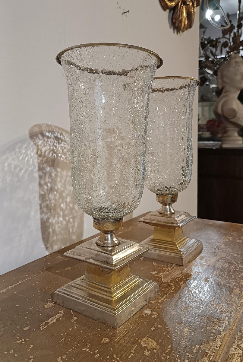 First Half Of The 19th Century Pair Of Candlesticks-photo-2