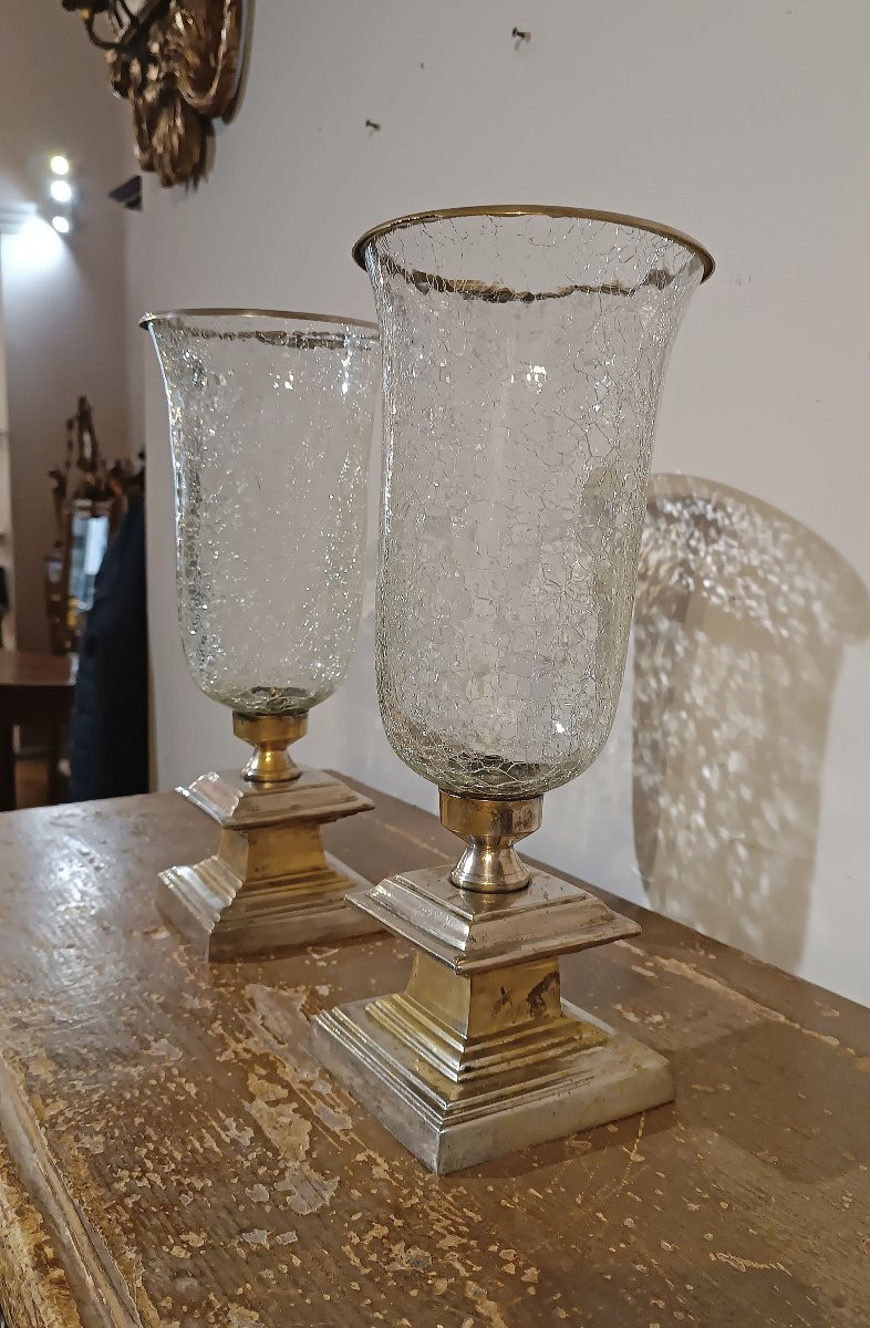 First Half Of The 19th Century Pair Of Candlesticks-photo-3