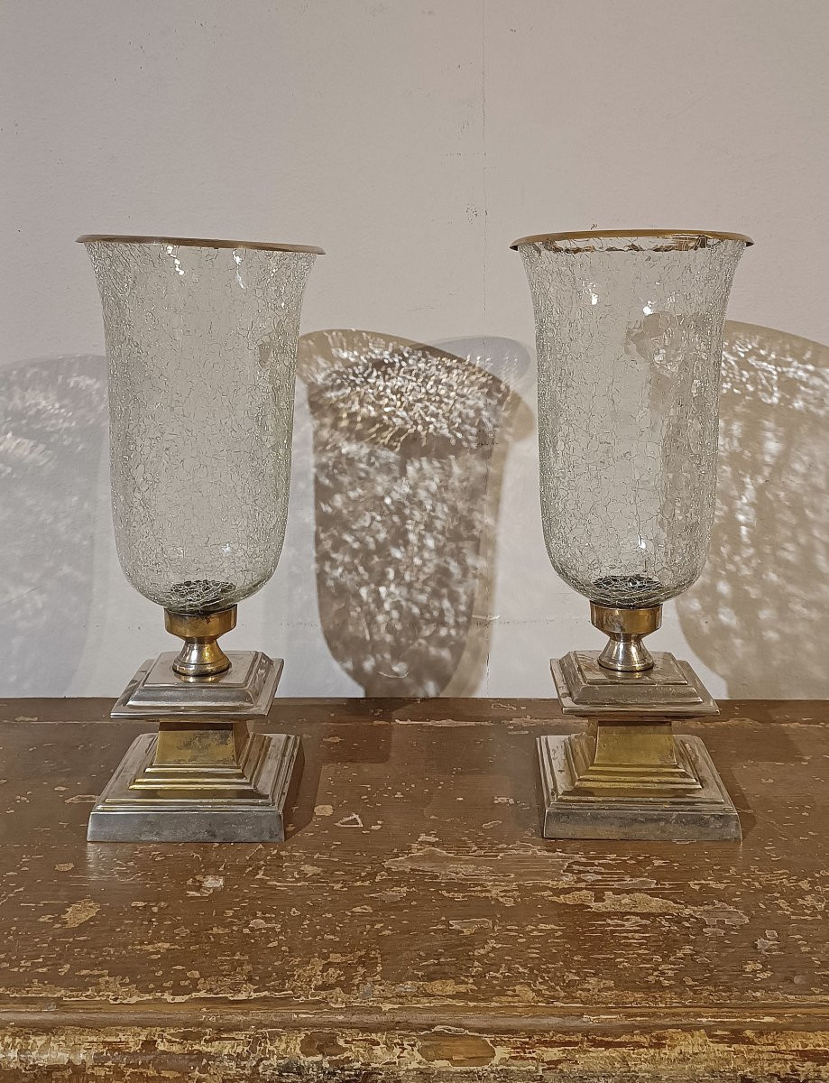 First Half Of The 19th Century Pair Of Candlesticks-photo-1