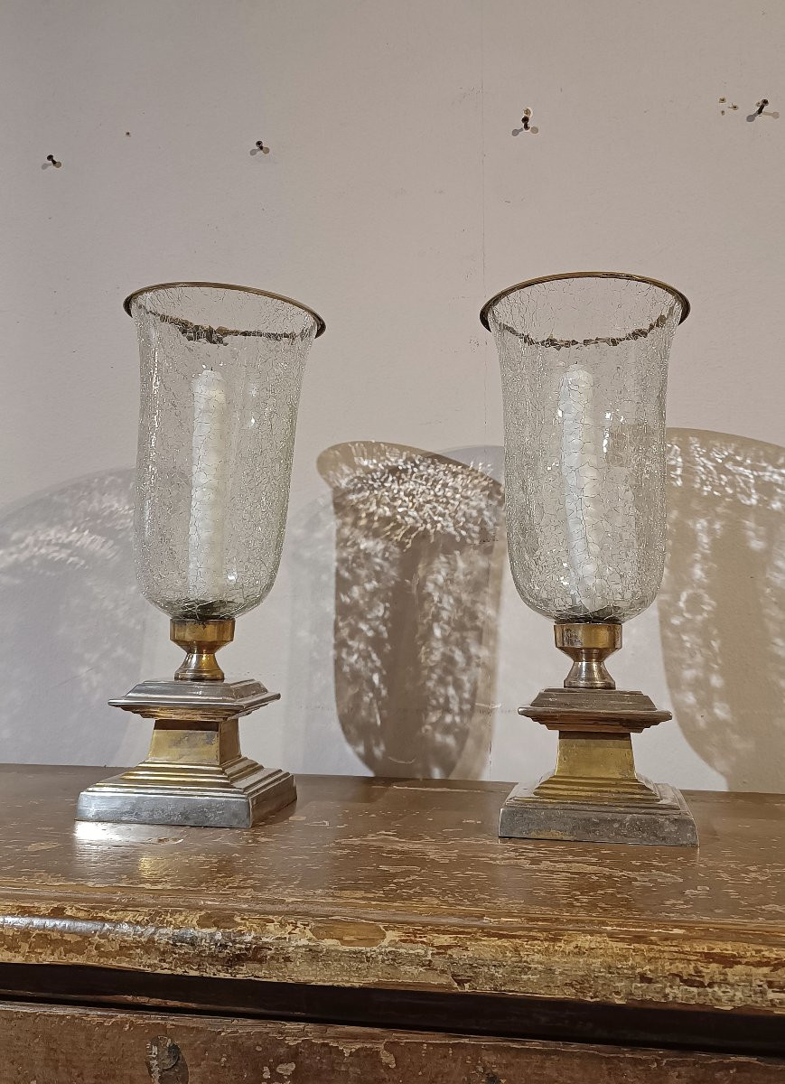 First Half Of The 19th Century Pair Of Candlesticks-photo-4