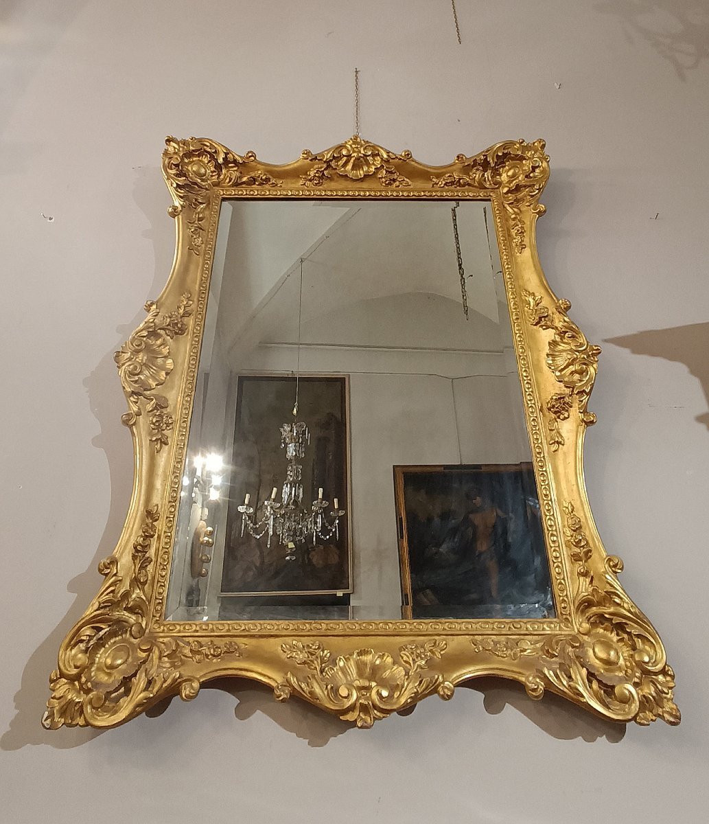 Early 19th Century Charles X Rectangular Mirror  -photo-5
