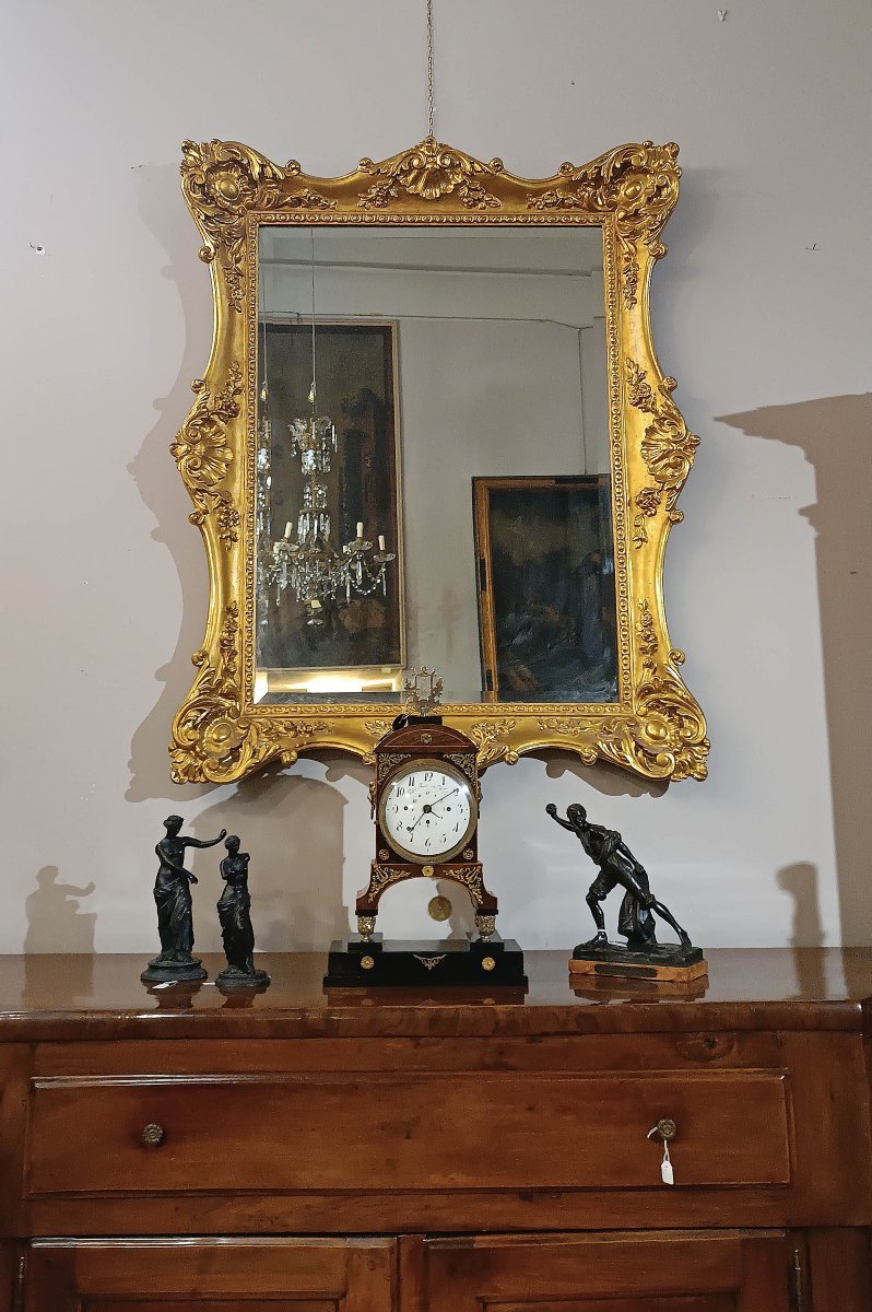 Early 19th Century Charles X Rectangular Mirror  -photo-6