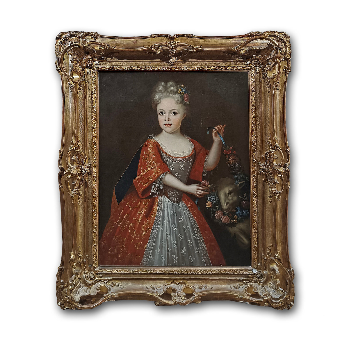 Mid-18th Century Portrait Of A Noble Girl