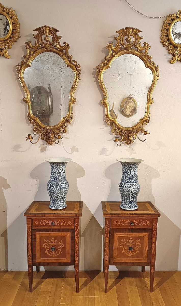 PAIRE DE VASES CHING À DÉCOR BLEU FIN 19ème-DÉBUT 20ème SIÈCLE-photo-6