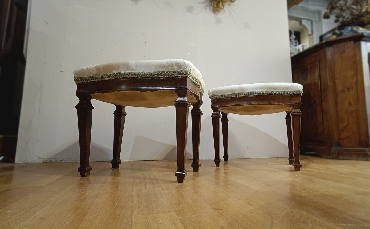 Early 19th Century Pair Of Neoclassic Style Stools-photo-5