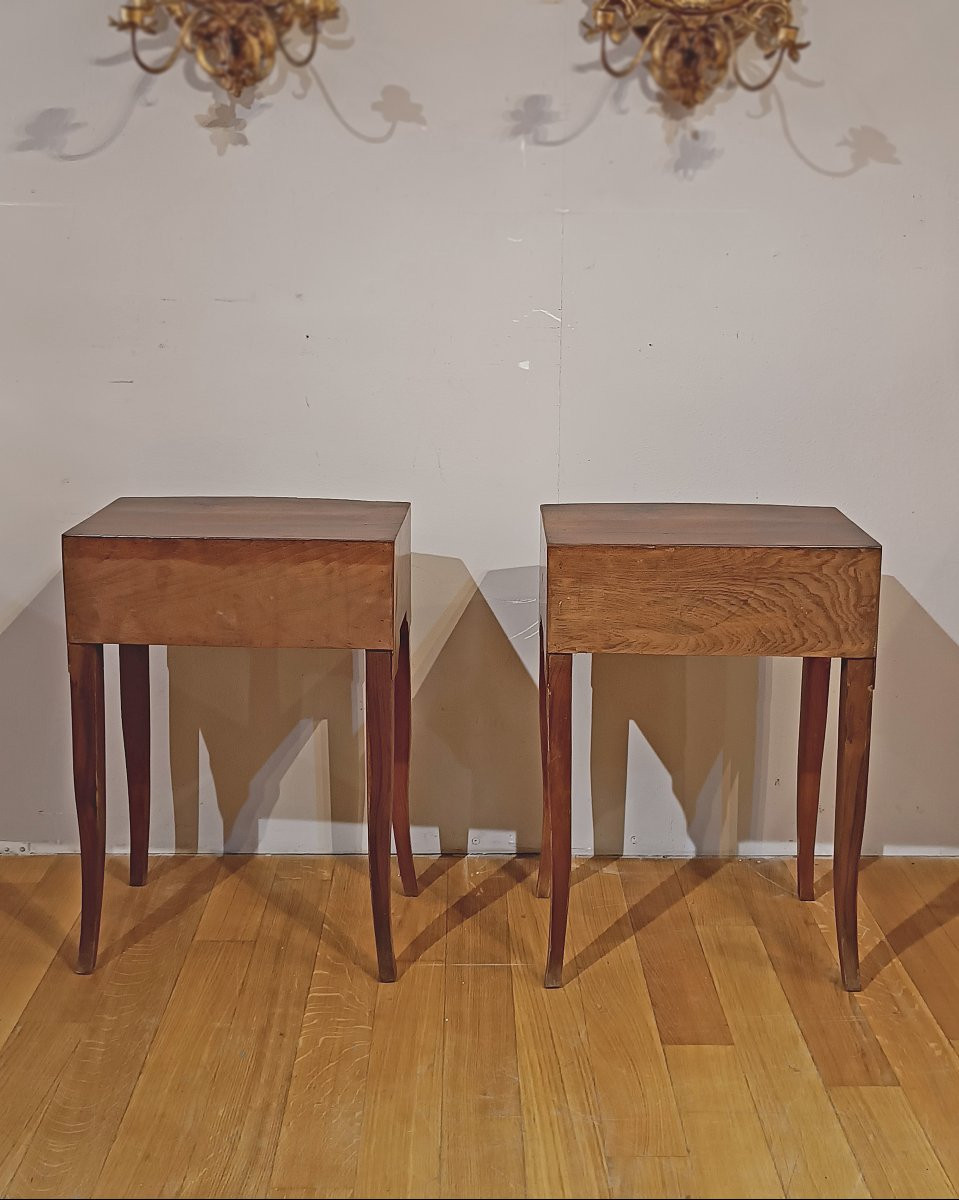 Late 18th Century Pair Of Directory Bedside Tables-photo-4