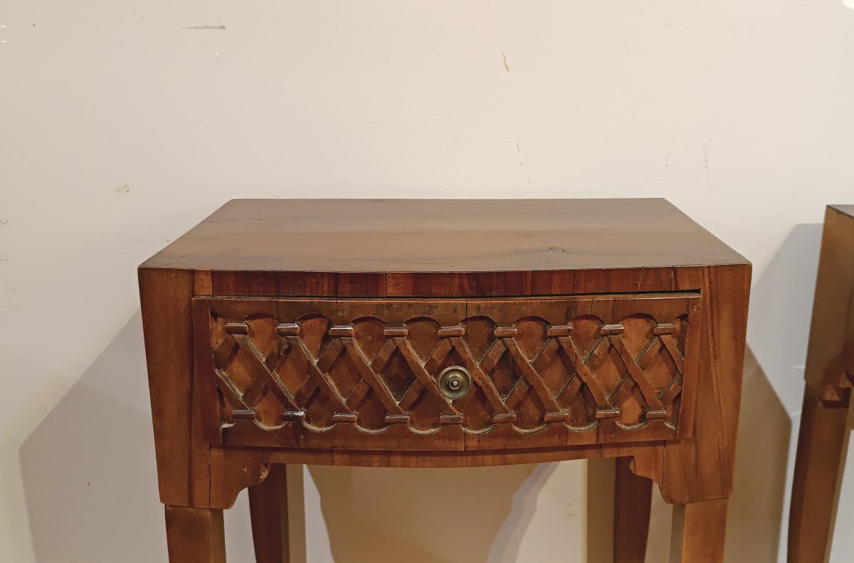 Late 18th Century Pair Of Directory Bedside Tables-photo-2