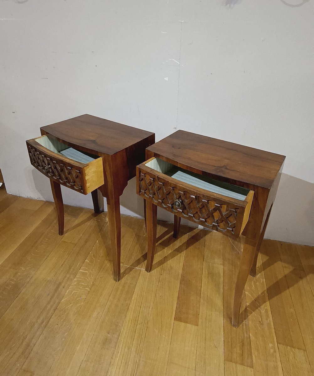 Late 18th Century Pair Of Directory Bedside Tables-photo-3